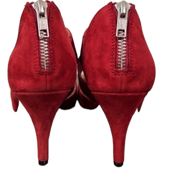 Corso Como Collete Red Suede Leather Heels Size 7.5 - Picture 5 of 10